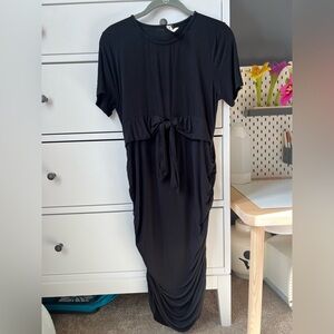 Hello Miz Maternity Black short sleeve knee length Dress medium